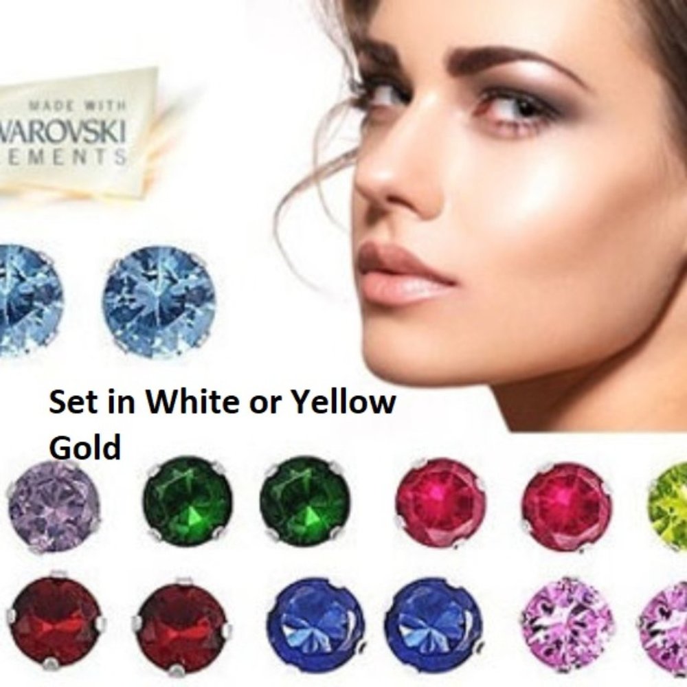 2 Carat T.W. Swarovski Stone Elements Stud Earring